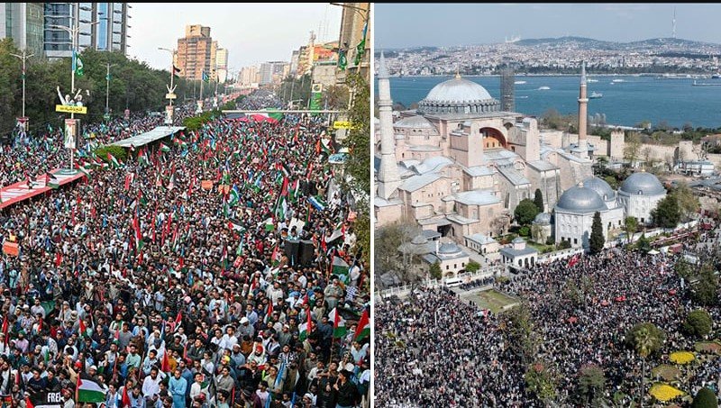 বাংলাদেশের পর এবার পাকিস্তান-তুরস্কে লাখো মানুষের বিক্ষোভ