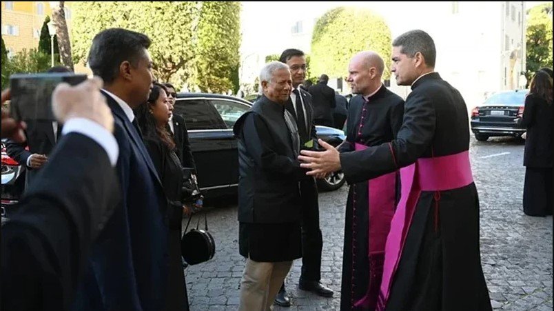 পোপ ফ্রান্সিসের অন্ত্যেষ্টিক্রিয়ায় অংশ নিয়েছেন প্রধান উপদেষ্টা