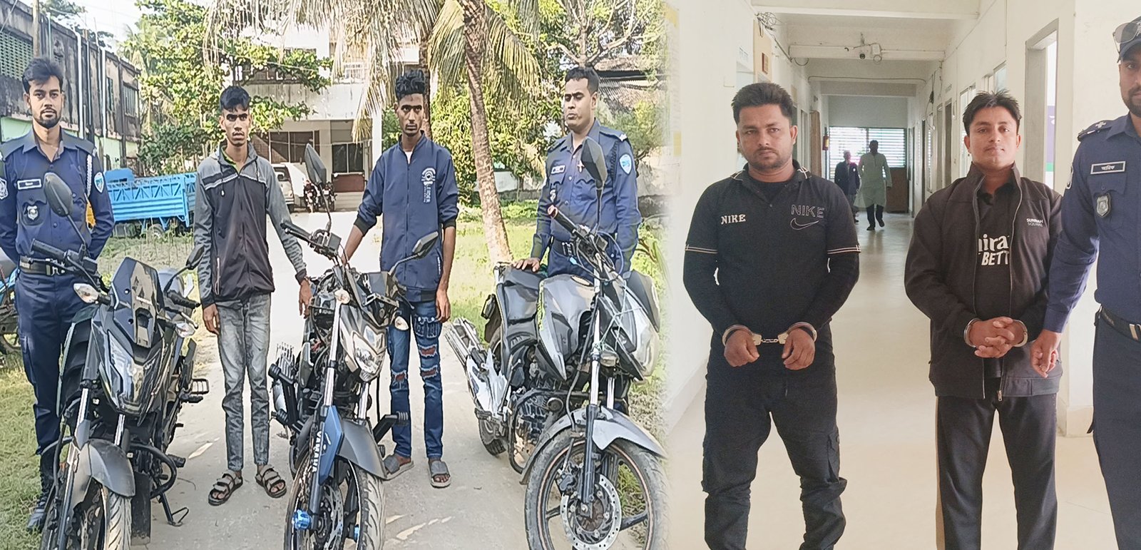 নোয়াখালীতে ৫টি চোরাই মোটরসাইকেল উদ্ধার, বিএনপি নেতার ভাইসহ গ্রেপ্তার-৪!